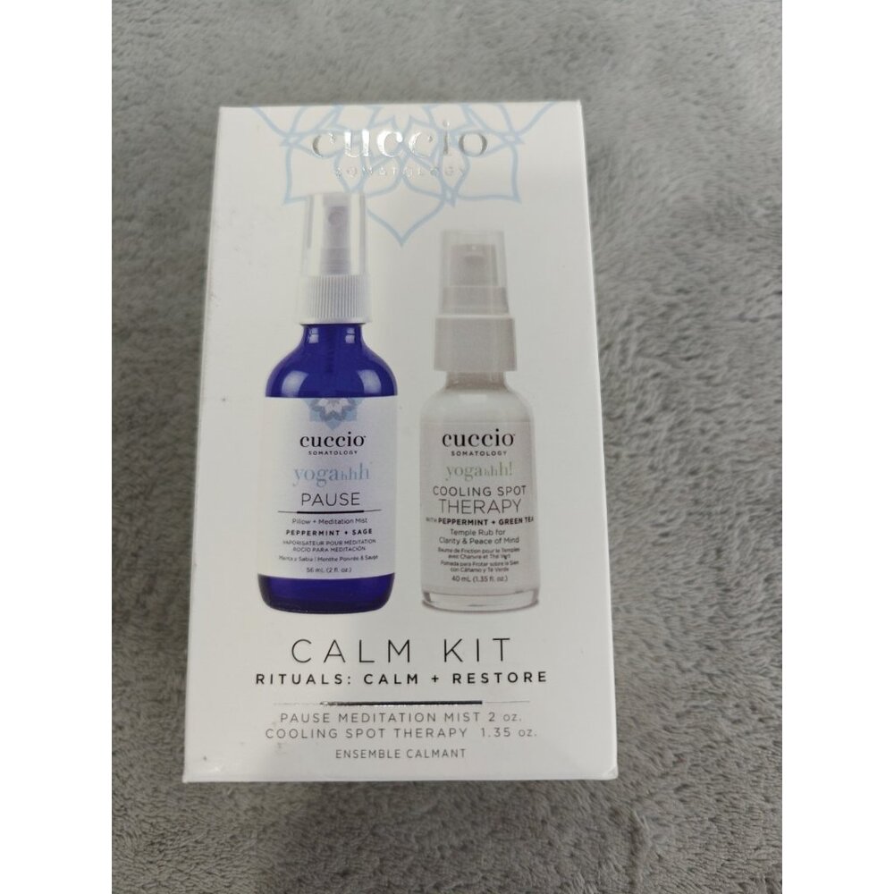 Cuccio Somatology Yogahhh CALM KIT Pause Meditation Mist & Cooling Spot Therapy 